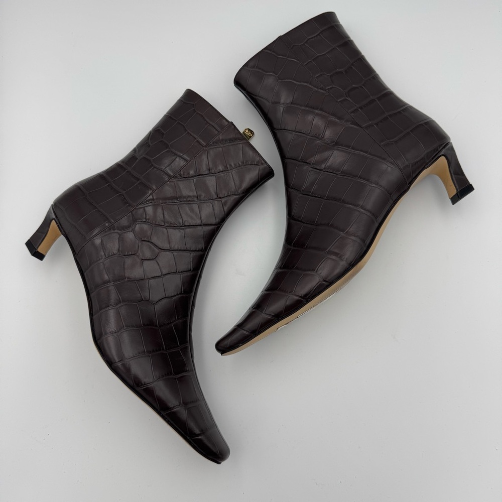 NIB MICHAEL Michael Kors Cosmo Kitten Booties Chocolate Croc 10, 9, 8.5, 7.5 - Picture 5 of 8